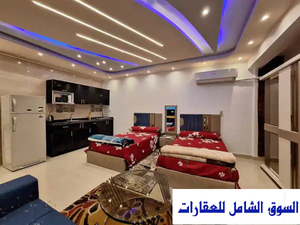 استوديو مفروش فاخر للإيجار في قلب مدينة نصر - عباس العقاد! (كود 2322)