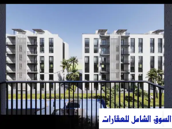 شقة للبيع 3 غرف كمبوند مميز كامل الخدمات تقسيط في...