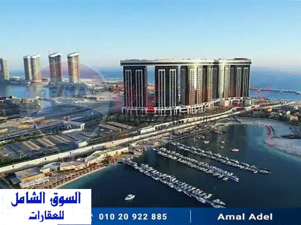 استلم فوراً شقتك في أبراج العلمين! مطل بحر مباشر...