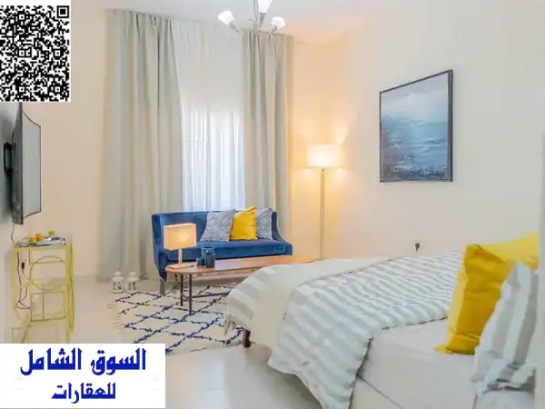 استوديو فاخر مع بلكونة في قرية الأميرة - استلام...