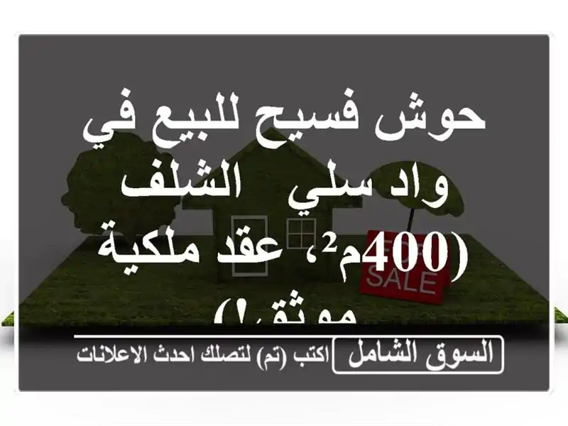 حوش فسيح للبيع في واد سلي - الشلف (400م²، عقد ملكية موثق!)