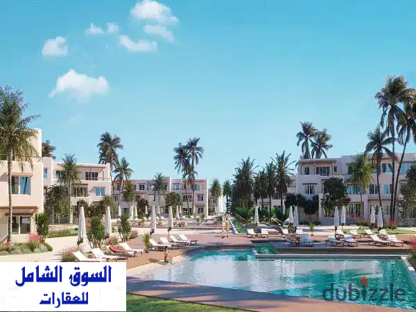 شاليه فاخر 103م² بفيو لاجون ساحر في هاسيندا ووترز -...