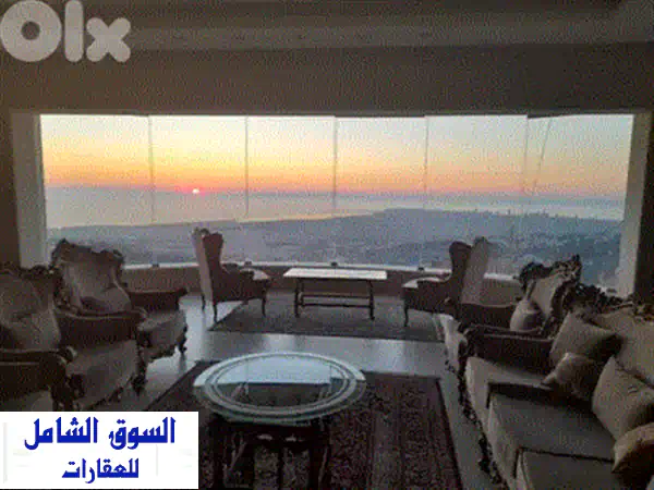 فيلا فاخرة 1061 متر مربع مع مسبح وحديقة وإطلالة جبلية خلابة في عاليه - فرصة استثمارية لا تُفوّت!