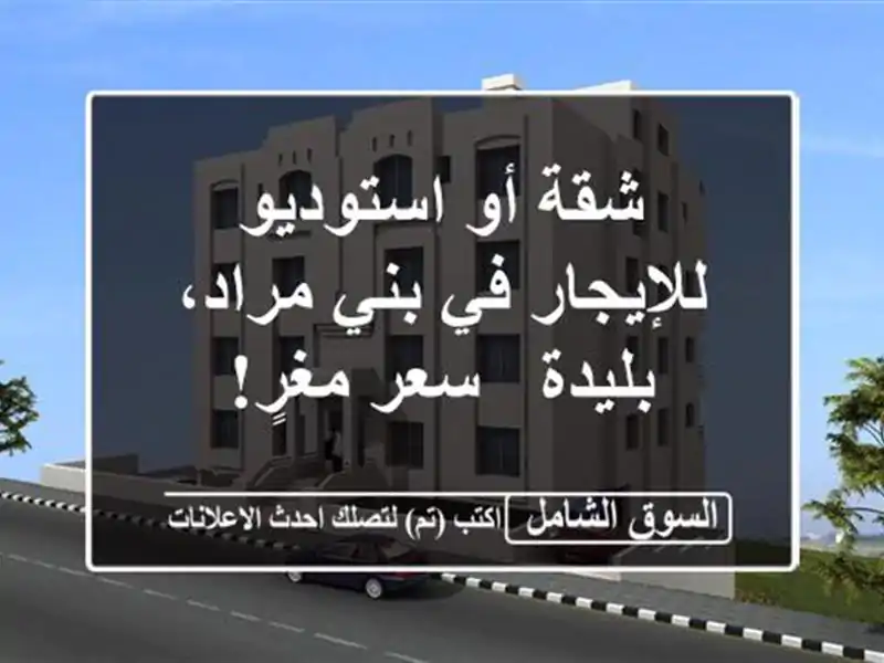 شقة أو استوديو للإيجار في بني مراد، بليدة - سعر مغرٍ!