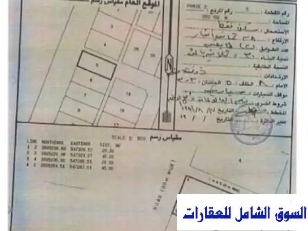 ارض سكنية رائعة في الرستاق - الحزم، مساحة 900...