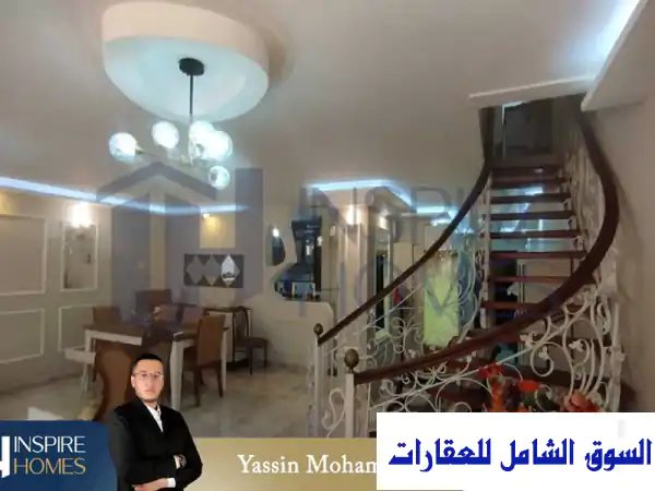 دوبلكس فاخر مفروش للإيجار في سموحة - إطلالة خلابة ومساحة واسعة!