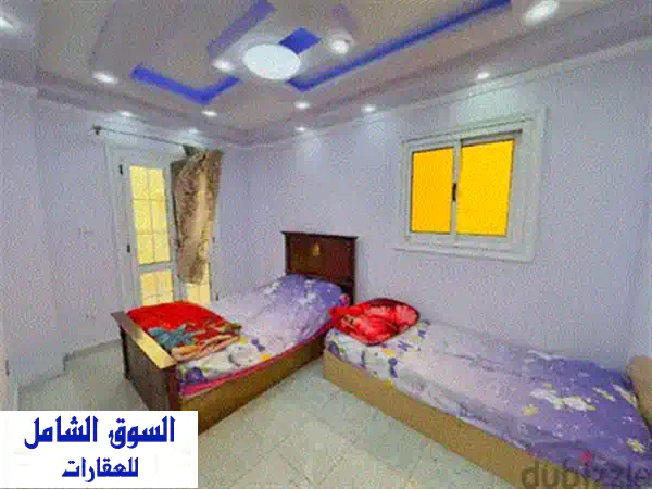 شقة مفروشة فاخرة للإيجار في رشدي - 130م² - فرش راقي ومكيفات!