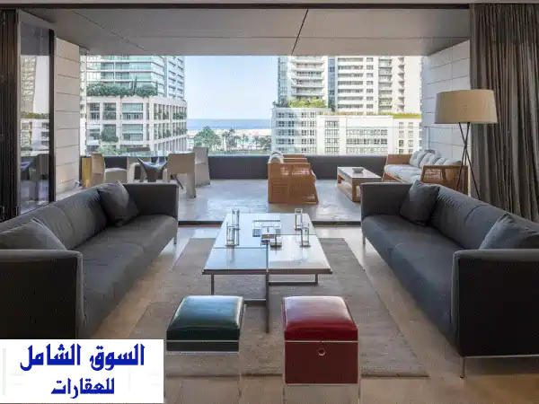 شقة فاخرة للبيع في وسط بيروت بإطلالة بحرية خلابة -...