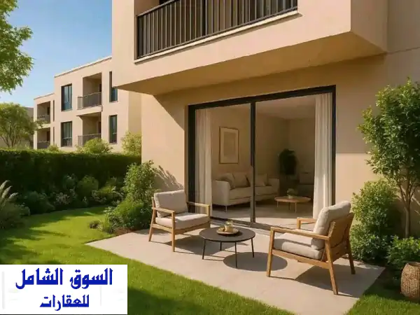 شقتك الأرضية بجاردن مطل على بحر المنصورة الجديدة!...