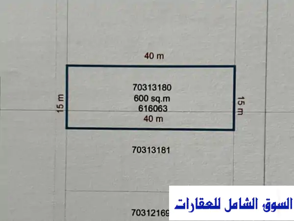 فرصة ذهبية! أرضين سكنيتين متلاصقتين في سميسمة -...