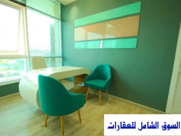 مكتب إداري فاخر للإيجار في مول تجاري بالتجمع الخامس...