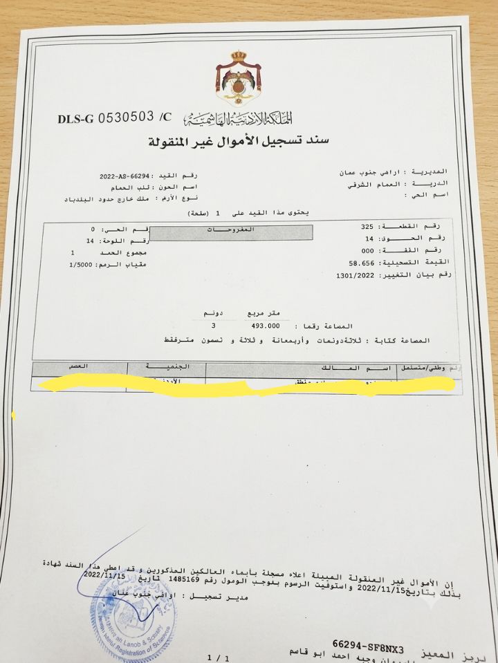 عاجل.. للإستثمار أو السكن قطعة ارض للبيع بسعر مغري جدا طريق المطار،جنوب عمان،ضبعة،العامرية -حمام شرقي.