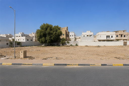 ارض سكنيه زاويه للبيع ف التله 2 بعجمان تصريح ارضي +...