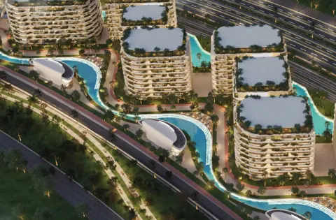 DEFAF New Capital استوديو للبيع في كمبوند ضفاف العاصمة الادارية فيو مميز جدا أفضل لوكيشن ب