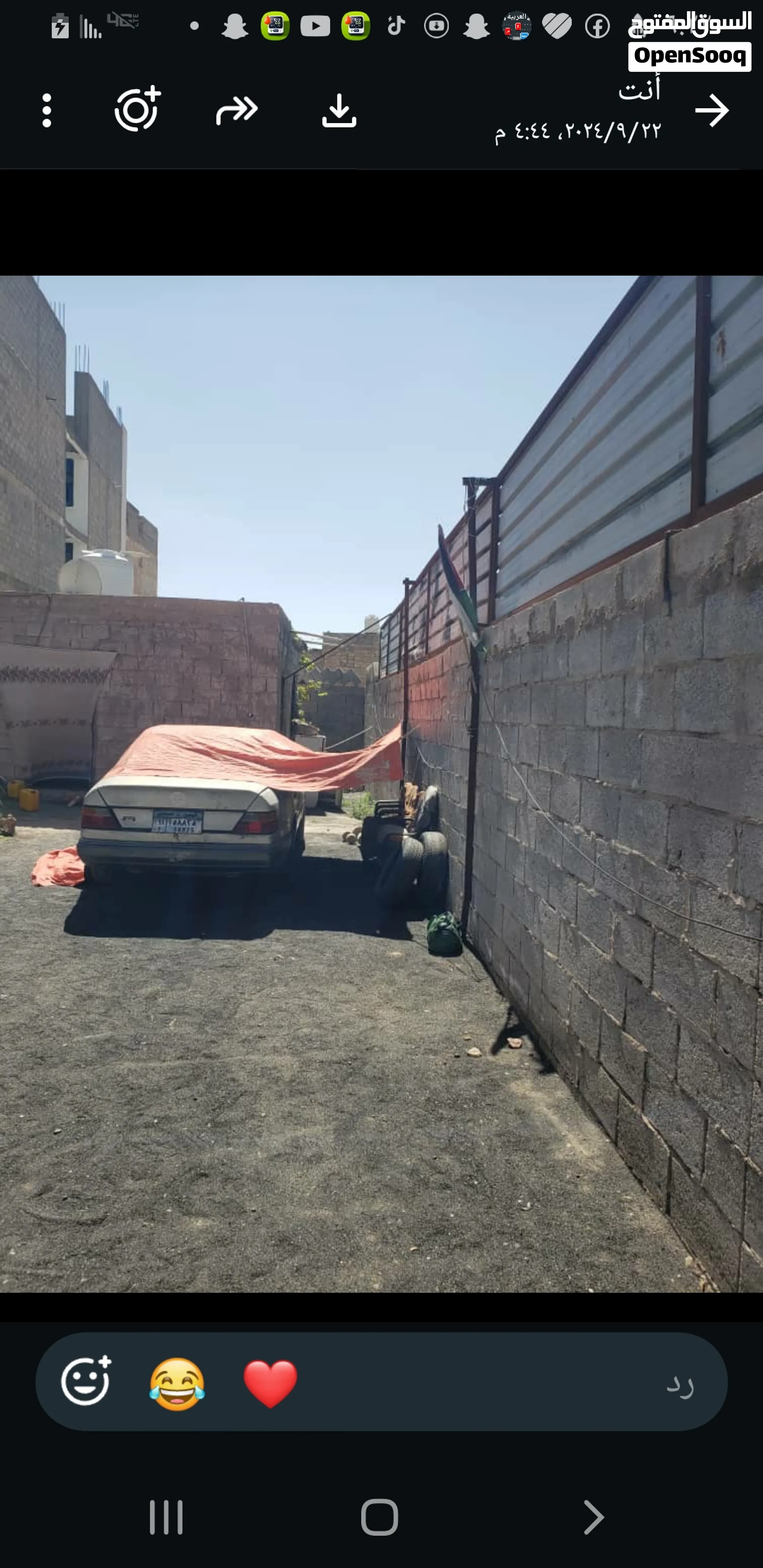 ارض اربع لبن ونص محوشه وبيت شعبي حر شارع عشرة