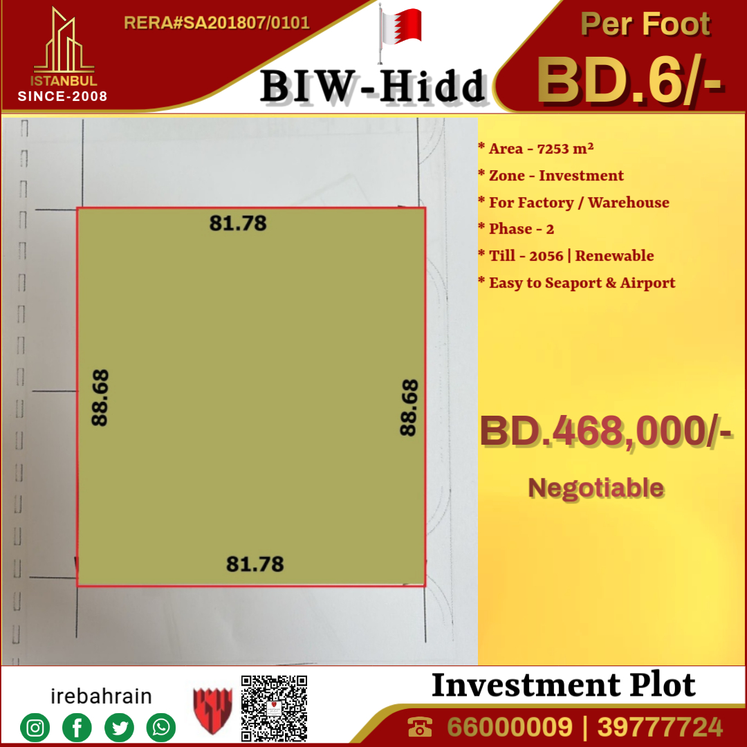 قطعة أرض استثمارية للبيع
