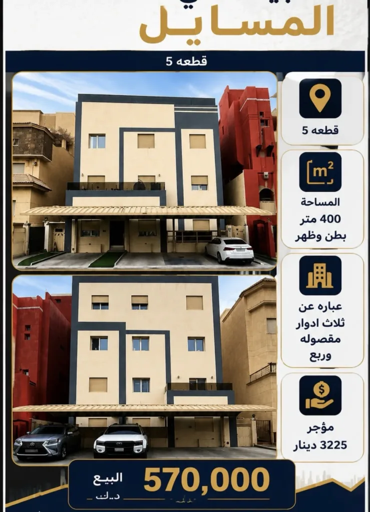 بيت للبيع في منطقة المسائل قطعة 5. فرصة