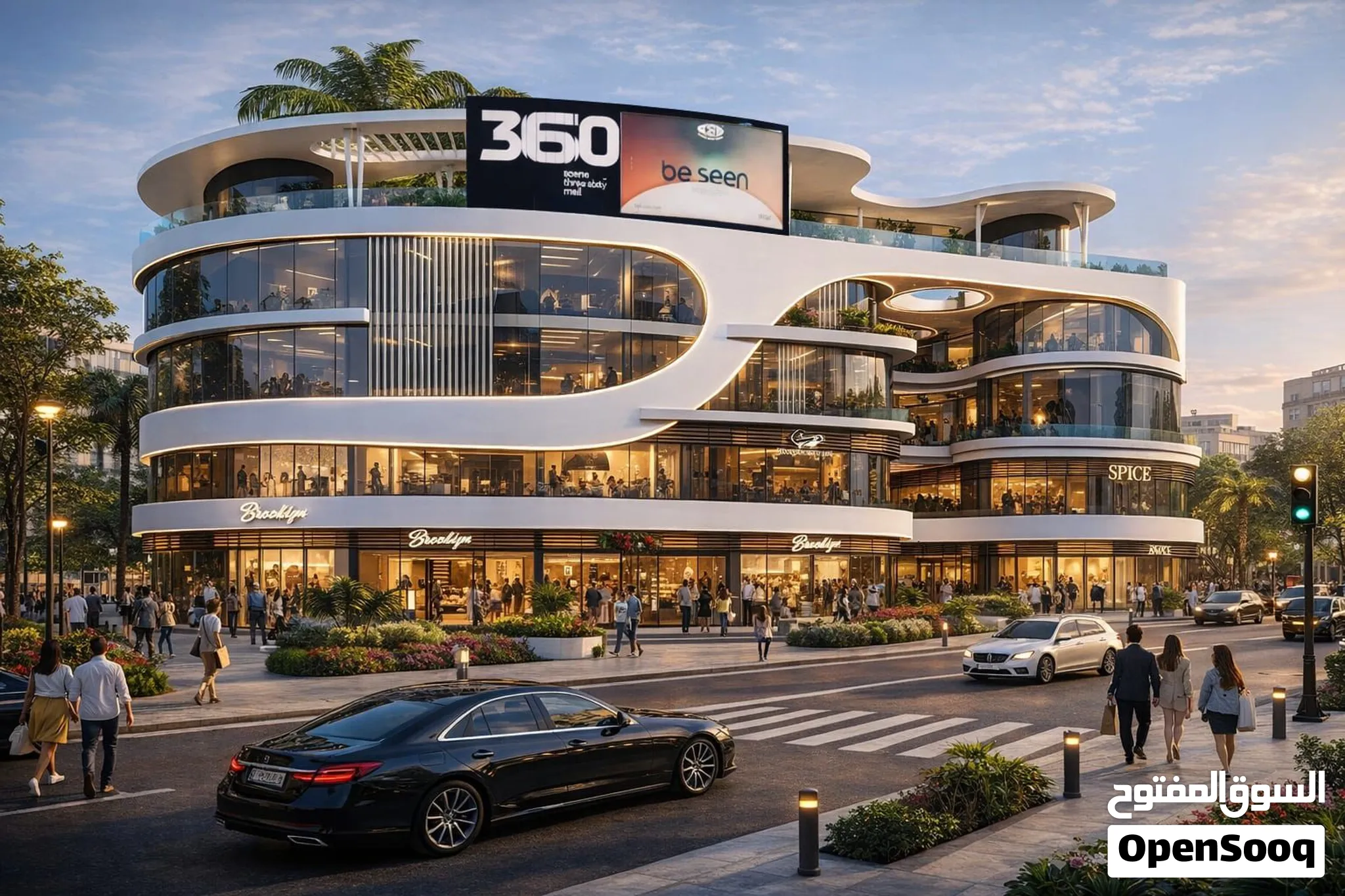360 Mall في قلب حدايق اكتوبر ع طريق الحي الايطالي بجوار القطار السريع