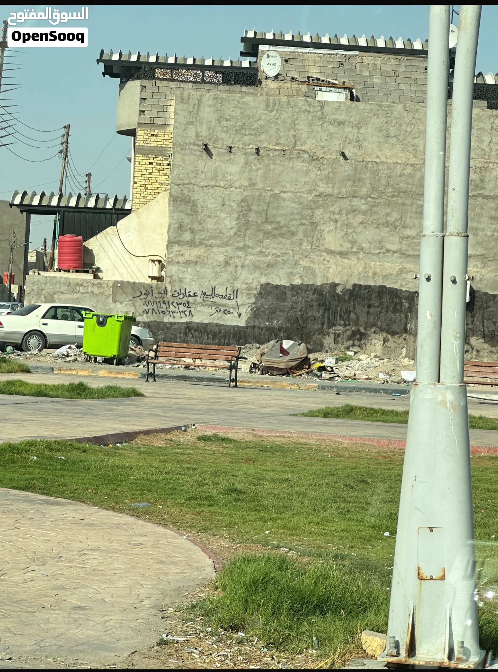 قطعه ارض ركن مقابيل خدمات ع الشارع العام تصلح تجاريه وسكنيه