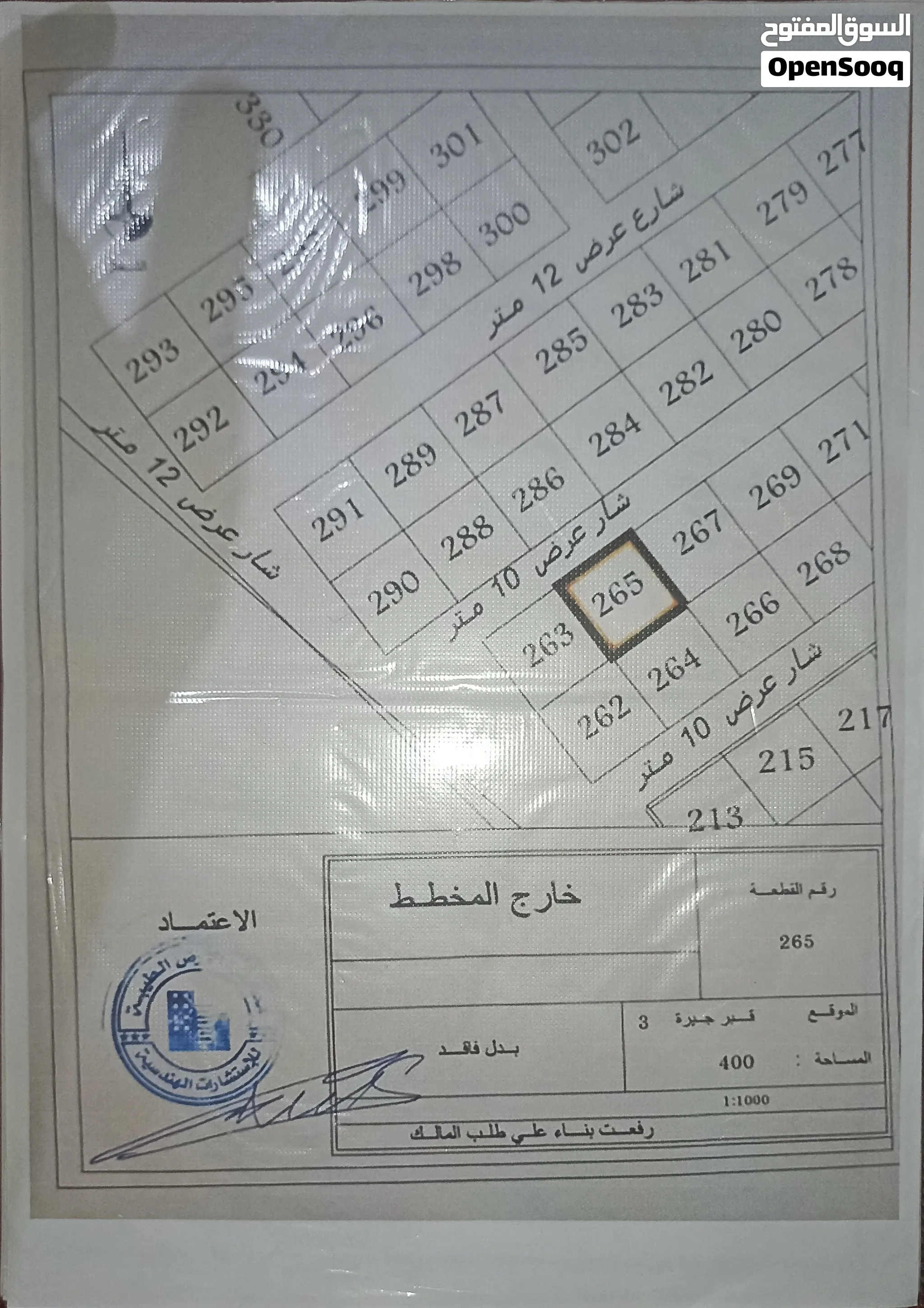 قطعة أرض 400 متر بسعر حرق