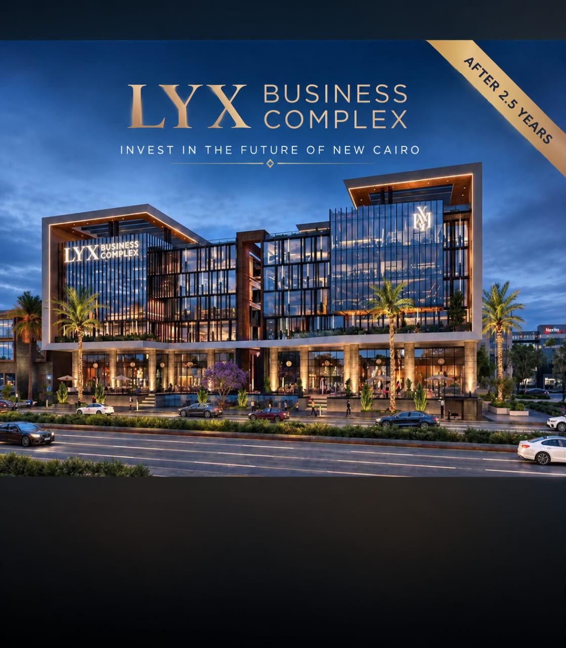 تجاري للبيع فيو تسعين جنوبي مباشرة امام كونكورد بلازا LYX Business Complex