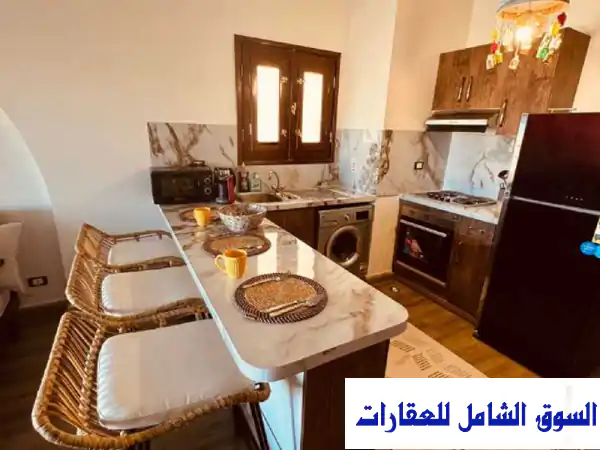 استوديو الجونة الفاخر: إيجار يومي (3500) - لاجون فيو! مفروش بالكامل بالبحر الأحمر