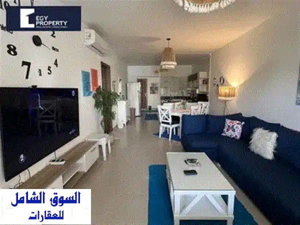 شاليه فاخر للبيع بمراسي: أرضي 120م + 80م جاردن | مباشر على البول وبحري