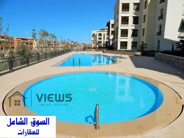 شاليه فاخر للبيع بمراسي: أرضي 120م + 80م جاردن | مباشر...