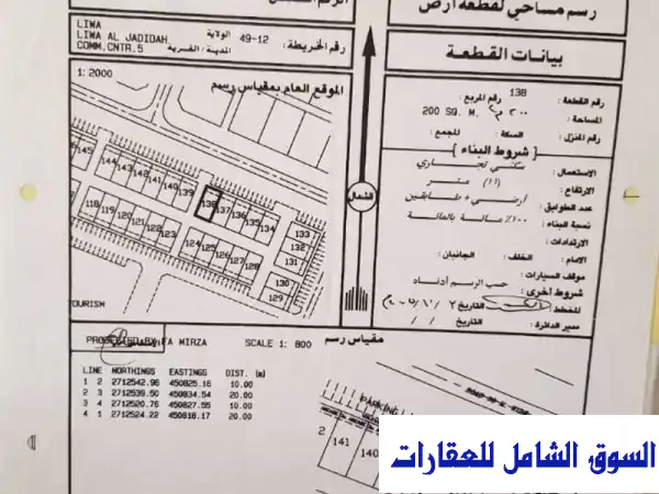 فرصة العمر في قلب التطور! أرض سكنية تجارية 200م للبيع...