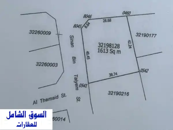 فرصة استثمارية ذهبية: أرض تجارية 1613م بدحل الحمام -...