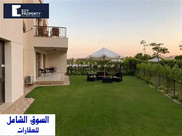 شاليه فاخر للبيع بمراسي (إعمار مصر) 171م | مفروش بالكامل | مباشر على حمامين سباحة | موقع بحري متميز