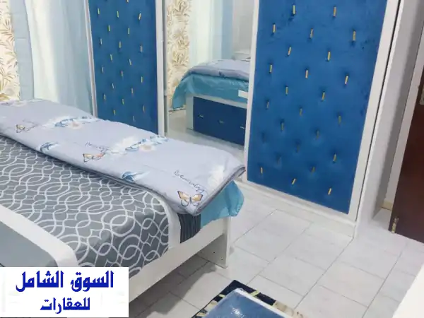 شقة للإيجار الشهري في الشارقة: غرفة وصالة مفروشة بالكامل، بلكونتين، المجاز 2، شامل الفواتير!