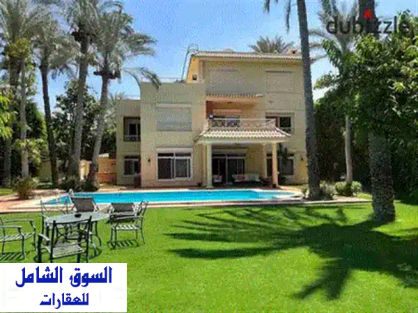 فيلا ستاند الون فاخرة مفروشة بالكامل للبيع في جرين هيلز الشيخ زايد | بجوار بالم هيلز - 620م² أرض