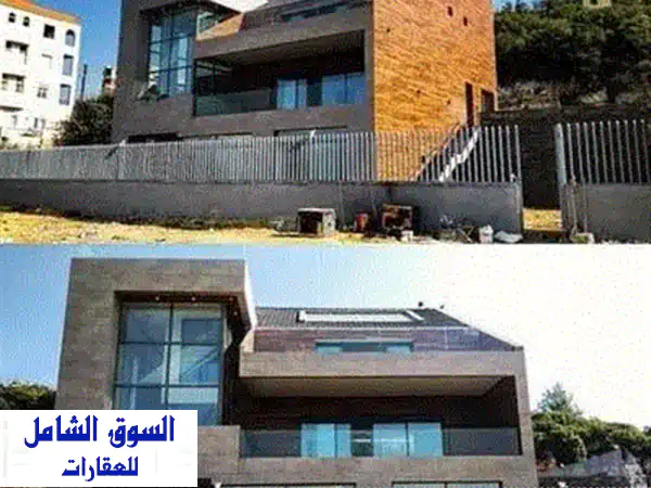 فلل فخمة للبيع في شنانيير | فيلتين تحت الإنشاء بإطلالة بحرية 360° ومسبح خاص