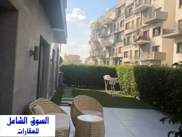 شقة أرضي بحديقة مفروشة على أعلى مستوى في...