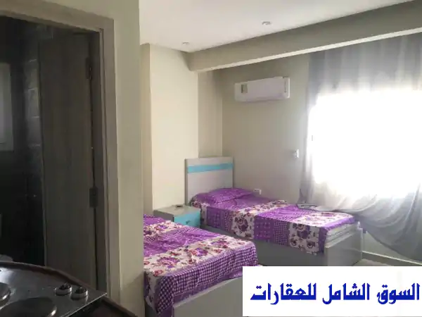 استوديو فاخر مفروش للإيجار بالحي الأول 6 أكتوبر - أمام جامعة MSA مباشرة | للطالبات والأسر