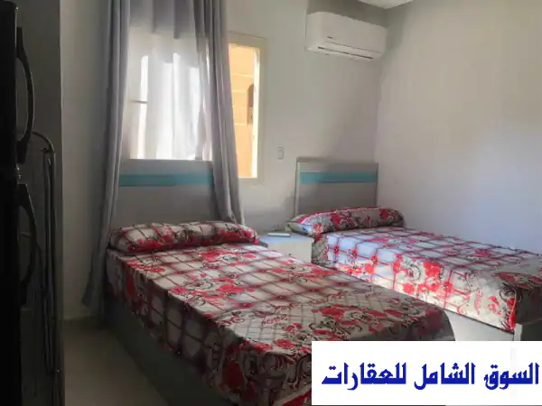 استوديو مفروش ومكيف للإيجار بالحي الأول 6 أكتوبر...
