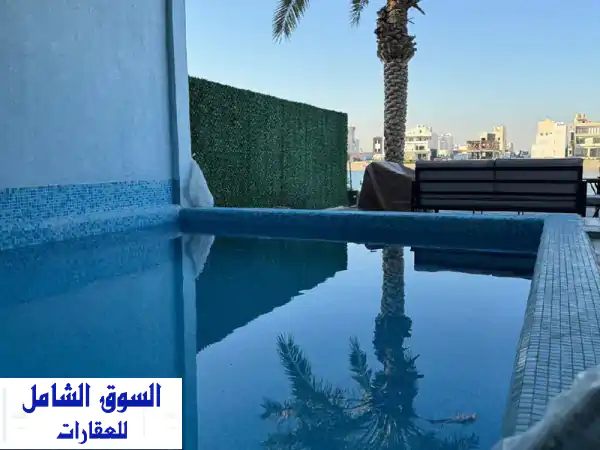 للعائلات: شاليه VIP فاخر للإيجار السنوي بالمرحلة 5A صباح الأحمد البحرية | على البحر مباشرة | 10 د.ك شهريًا