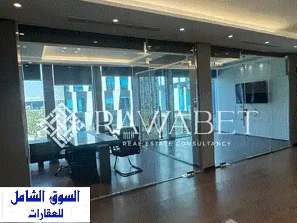 مقر إداري فاخر 600م للايجار بالشيخ زايد | Investera: مكتب مميز دور تاني بمول متكامل