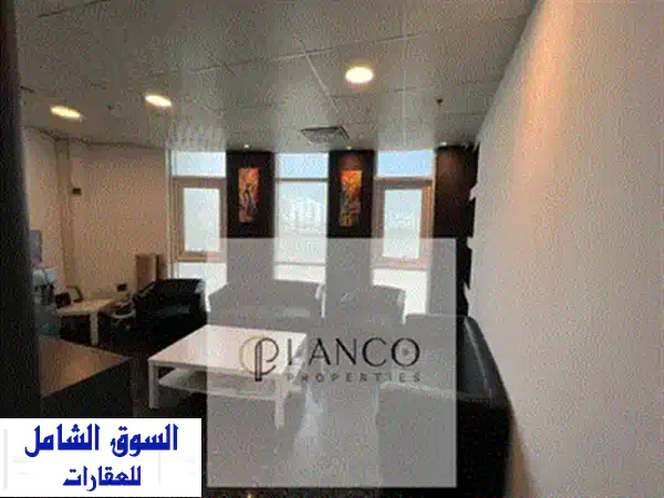 مكتب إداري فاخر للإيجار بأكتوبر | أبراج برعي بلازا ميدان الحصري | فيو مسجد الحصري | الترا لوكس 132م