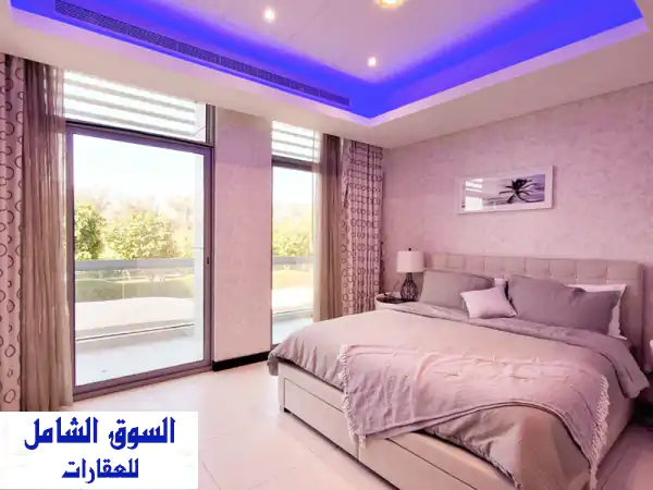اكتشف الرفاهية المطلقة: دوبلكس فاخر مفروش بالكامل للإيجار في جزيرة الريف، البحرين | 3 غرف نوم، مسبح، جيم، شامل الكهرباء والماء!