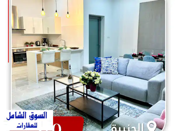 الجنبية: شقة مفروشة أنيقة للإيجار - غرفة نوم...