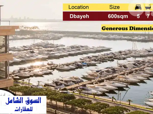 شقة فاخرة للبيع بدبيّة الواجهة البحرية | 600م²،...