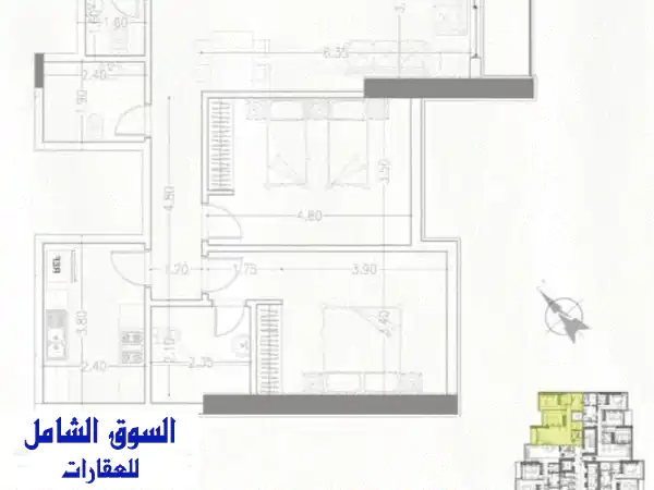 شقة أحلامك للبيع في عجمان: غرفتين وصالة | إطلالة...