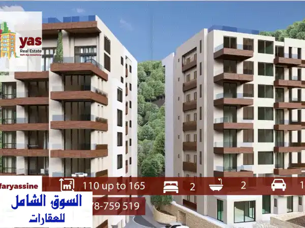 Kfaryassine 110m2 up to 165m2  Under Construction  Sea View  MCH