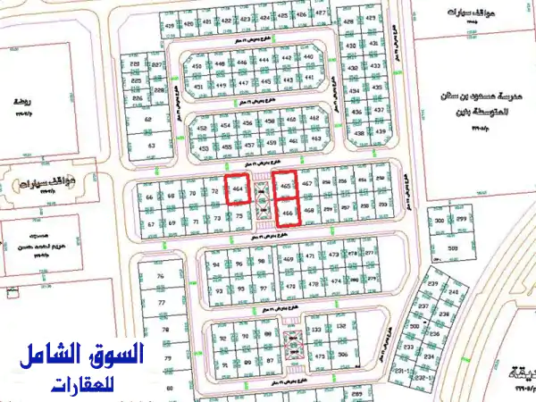 فرصة لا تعوض بالسلام ق1! 3 أراضي سكنية 500م² زوايا...