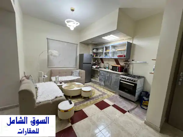 استوديو مفروش للإيجار الشهري في القليعة، الشارقة | موقع مميز وإنترنت مجاني