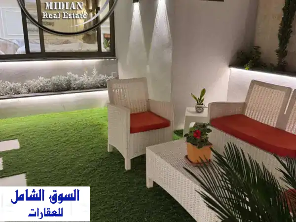 رقم الاعلان 7313 شقة شبه أرضي مفروشة للإيجار عبدون...