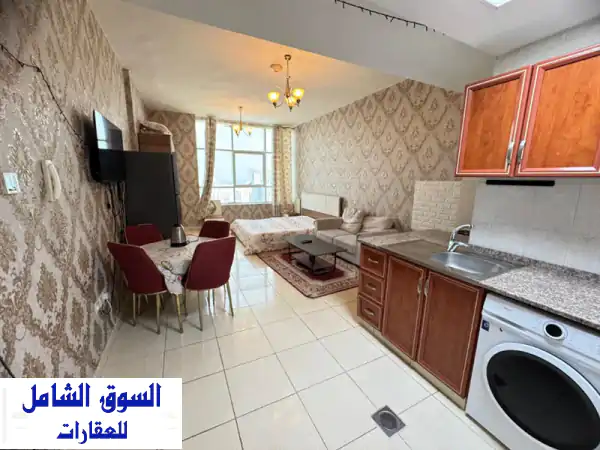 للإيجار استوديو مفروش للإيجار الشهري في عجمان شامل الفوتير في أبراج أورينت مع جيم ومسبح وموقف شارع ...
