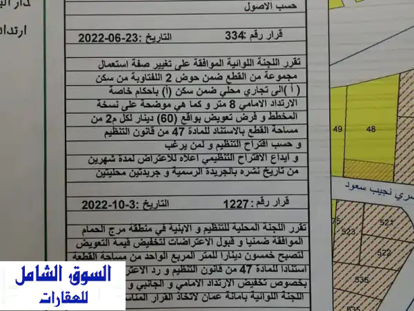 منطقة ش المطار البنيات الغربي مساحتها 1036م2